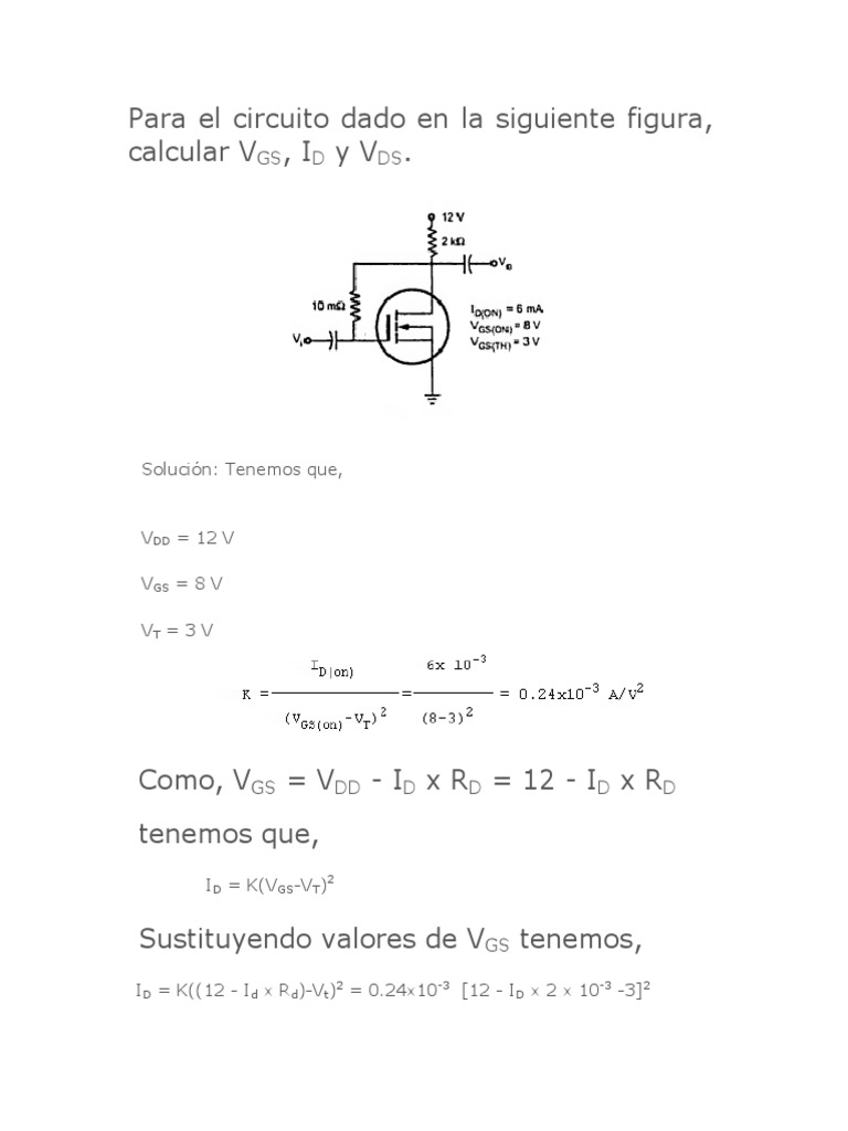 Mosfet Ejercicio PDF