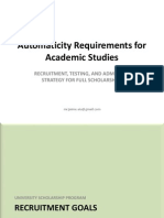 Automaticity Requirements For Academic Studies