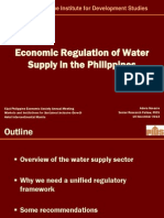 Economic Regulation of Water Supply in The Philippines: Philippine Institute For Development Studies