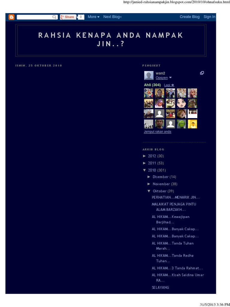 Rahsia Kenapa Anda Nampak Jin More Next Blog Create Blog Sign In