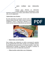 Instrumentos para Realizar Una Valoración Psicopedagógica