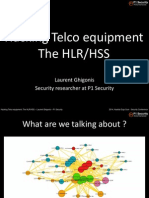 Hacking Telco Equipment The HLR HSS Laurent Ghigonis