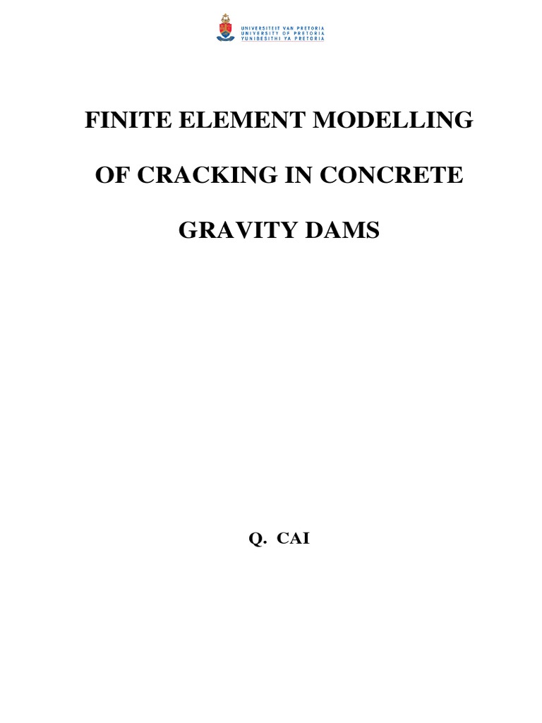 Finite Element Modelling of Cracking in Concrete Gravity Dams | PDF ...