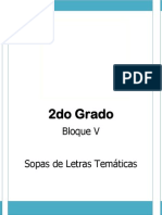 2do Grado - Bloque 5 - Sopa de Letras