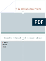 Transitive & Intransitive Verb