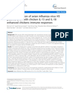 Co-Administration of Avian Influenza Virus H5 Plasmid DNA With Chicken IL-15 and IL-18 Enhanced Chickens Immune Responses