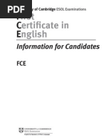 FCE Information For Candidates