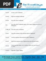 Excel Shortcut Keys