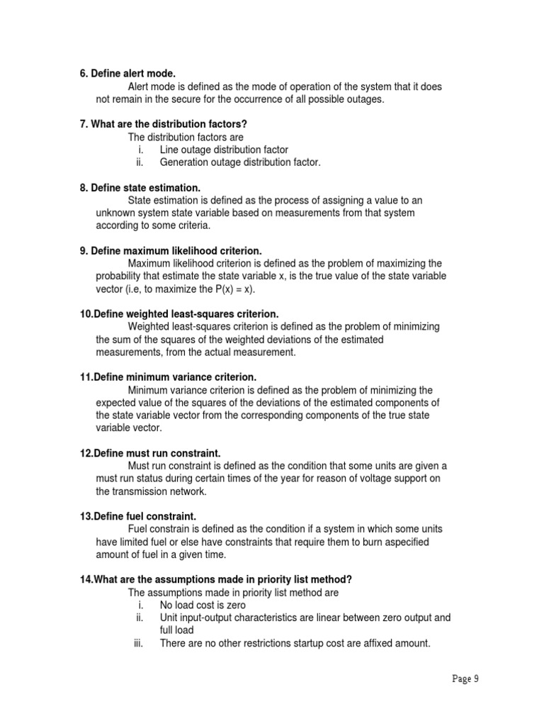 PSOC Two Marks 4 | PDF | Least Squares | Dynamic Programming