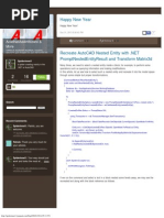 Projection AutoCad NET