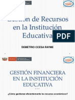 Gestión de Recursos Financieros en La Institución Educativa Ccesa