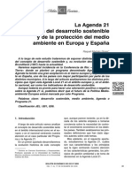 Agenda 21 Impulsora Del Desarrollo Sostenible y de La Protección Del Medio Ambiente en Europa y España