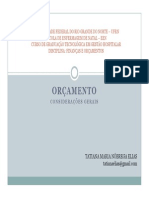 ORÇAMENTO - Considerações Gerais PDF