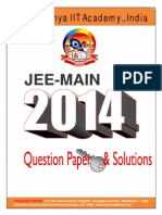 Jee Main 2014 Qpaper Key Solutions PDF