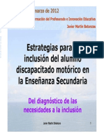 Videoconferencia Estrategias para La Inclusión Del Alumno Discapacitado Motorico en Educacion Secundaria (Sólo Lectura)