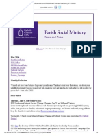 May 2014 CCUSA Parish Social Ministry News and Notes