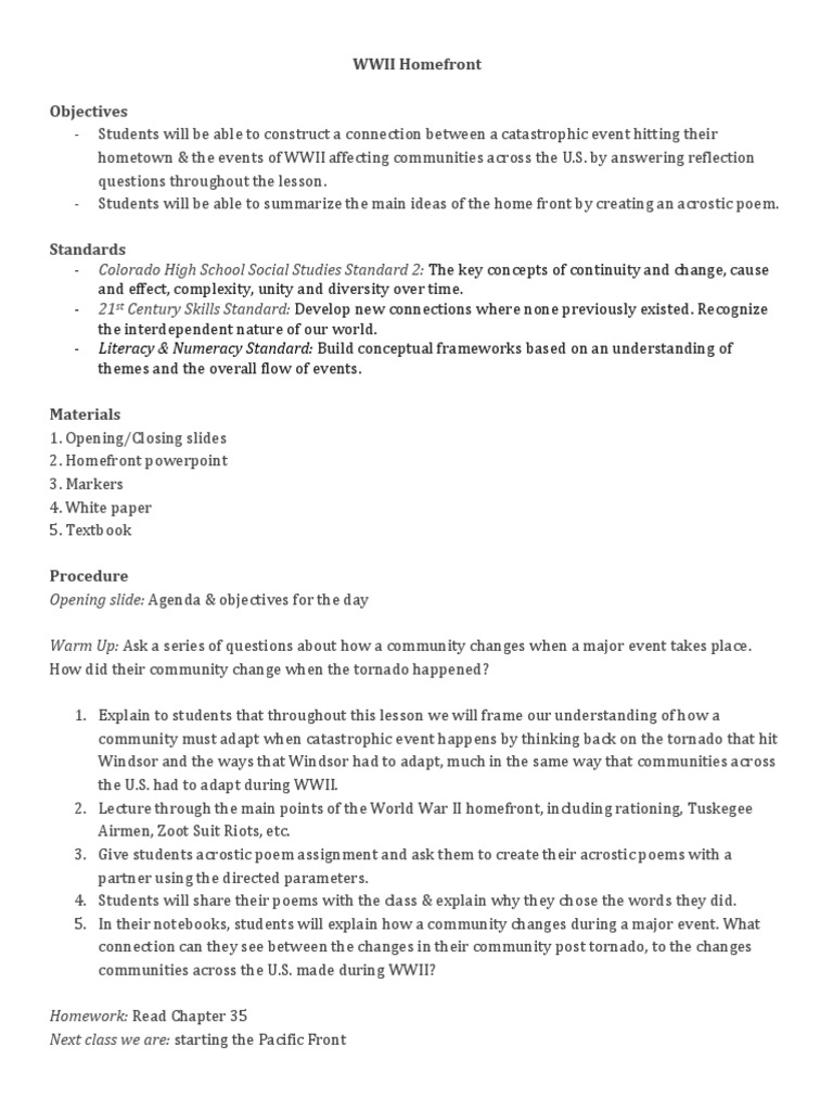 Wwii Homefront Pdf Epistemology Psychological Concepts