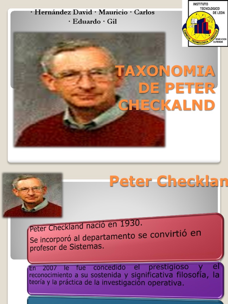 Presentacion taxonomia checkland | Metodología | Ciencia