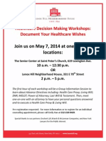 Healthcare Decision Making Workshops: Document Your Healthcare Wishes