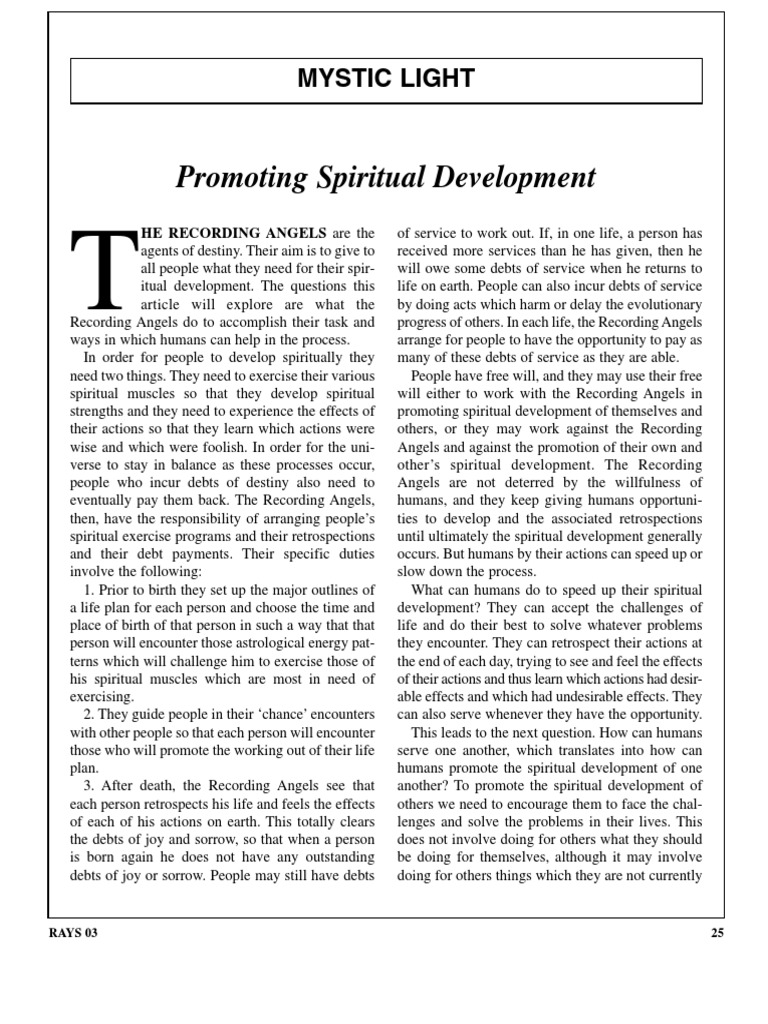 Role of Recording Angels in Spiritual Growth | PDF | Prayer | Life