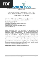 Pinheiro 2006 Criatividade Como Competencia