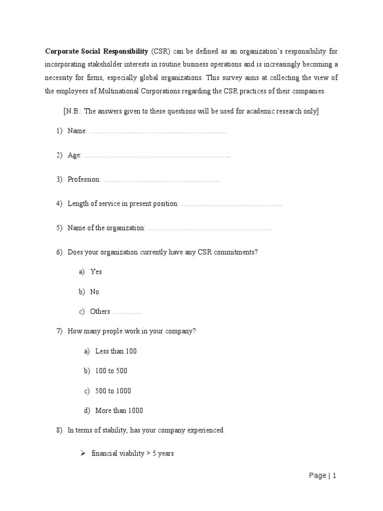Corporate Social Responsibility | PDF | Corporate Social Responsibility ...