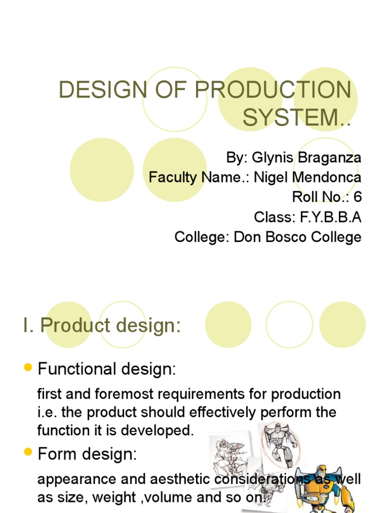 Production System Design Overview | PDF | Product Design | Design
