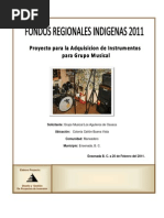 Formato de Proyecto Grupo Musical Los Aguileros