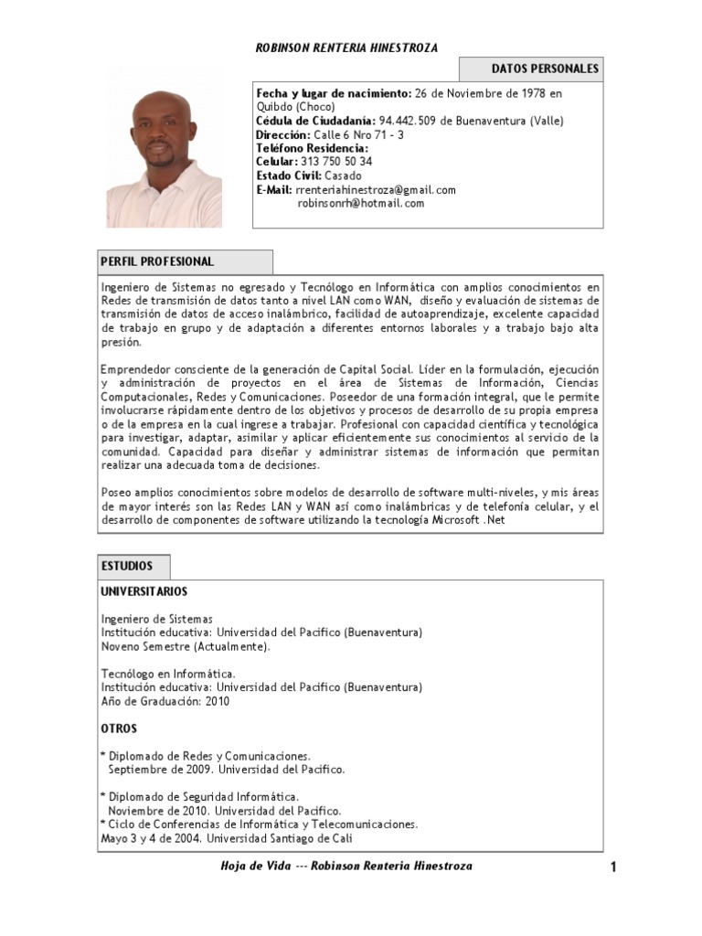 CV RRH | PDF | Telefonía móvil | Microsoft Visual Studio