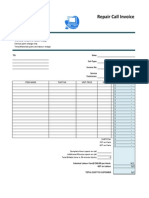 Repair Invoice Template