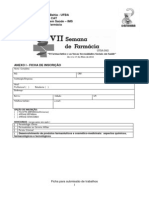 Anexo 2 - Ficha de Inscrição Sefarma Com Submissão de Trabalho Científico