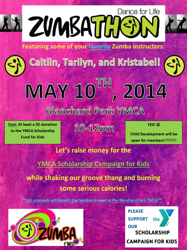 Zumbathon for YMCA Kids' Scholarships | PDF | Cooking, Food & Wine ...