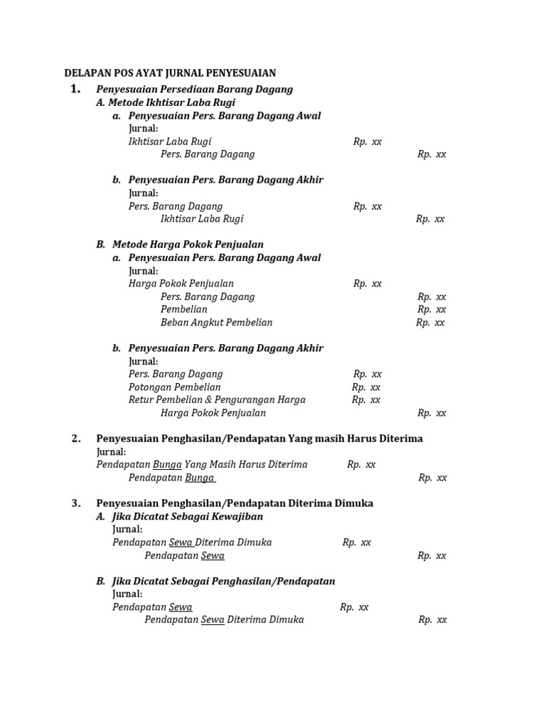 Get Contoh Jurnal Penyesuaian Persediaan Barang Dagang Gif