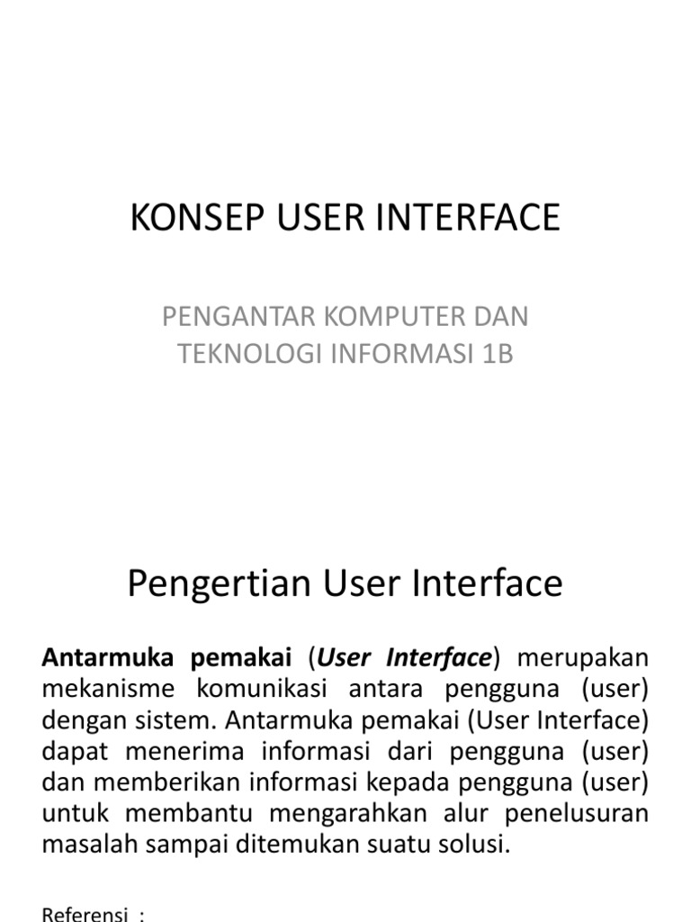 Konsep User Interface | PDF