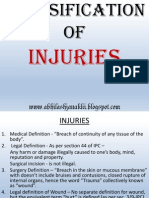 Classification of Injuries