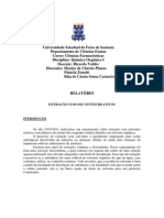 Relatório de Extração de Solventes