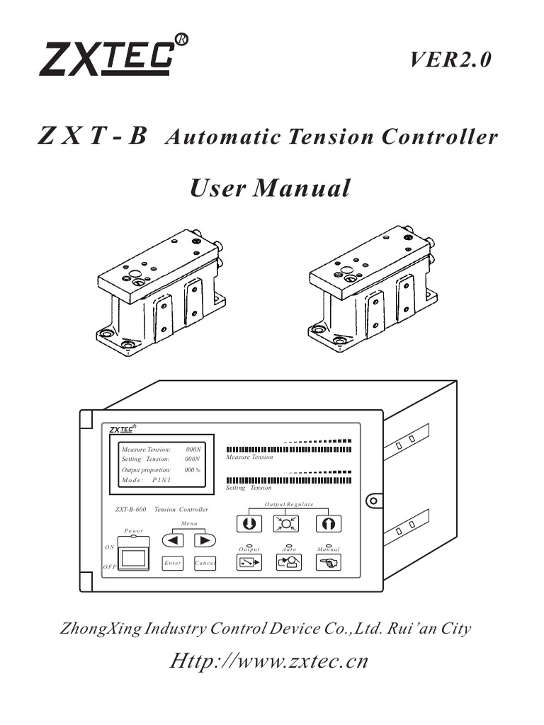 ZXT-B-600 Tension Controller Manual | PDF | Switch | Detector (Radio)