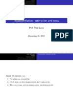Autocorrelation: Estimation and Tests: Prof. Rizzi Laura