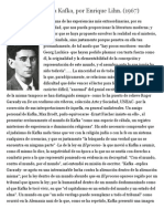 Franz Kafka: Leer A Kafka, Por Enrique Lihn. (1967)