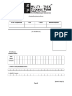 (Student Registration Form) For Official Use Only: SI - No. of Application Year Course Whether Approve