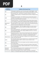 Financial Terminology Definition of The Financial Term