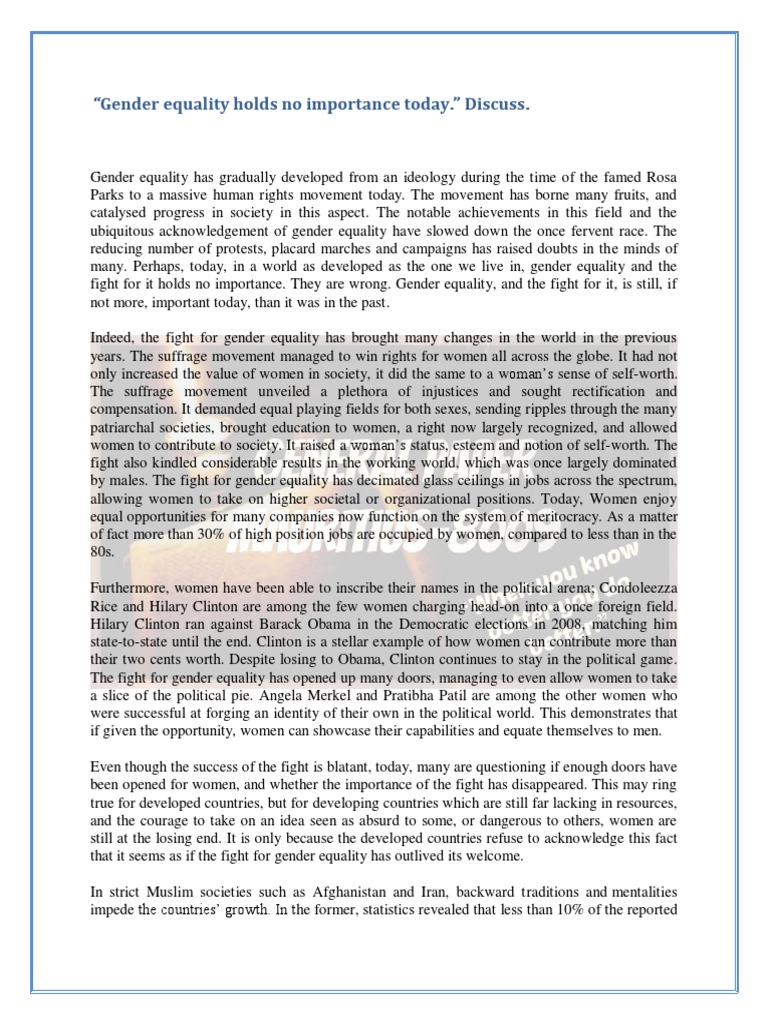 Importance of gender studies pdf image