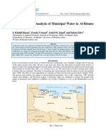Physicochemical Analysis of Municipal Water in Al-Khums, Libya