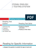 International English Language Testing System: Reading Component Guidelines