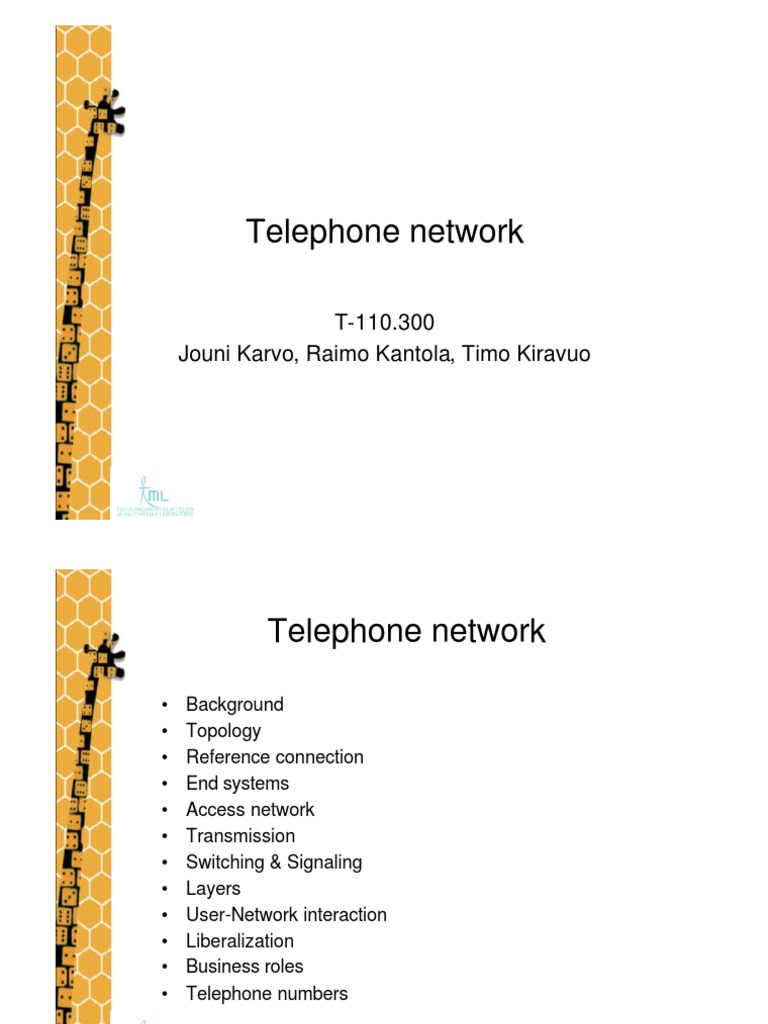 Telephone PDF Public Switched Telephone Network Telephone Exchange