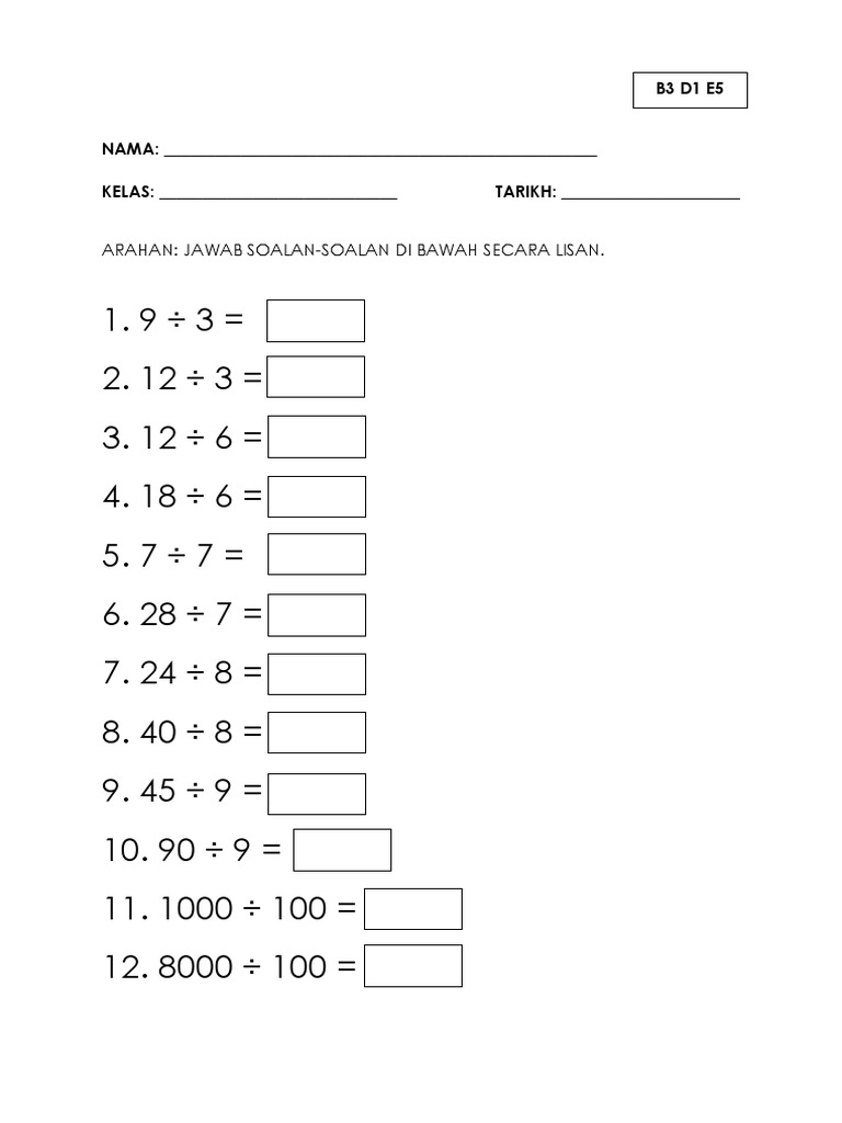 Matematik Tahun 3