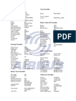 Checklist A 320