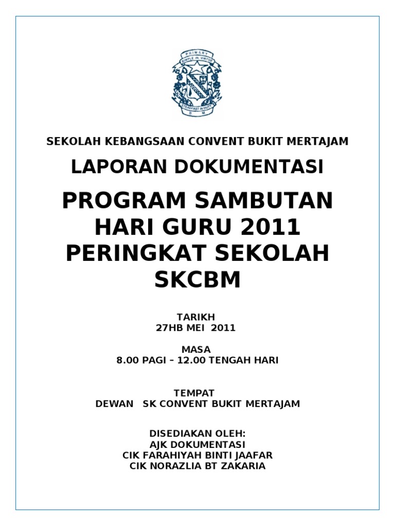 Contoh Laporan Dokumentasi Hari Guru Pdf