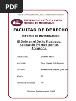 Derecho Penal - Dolo en el Delito Frustrado