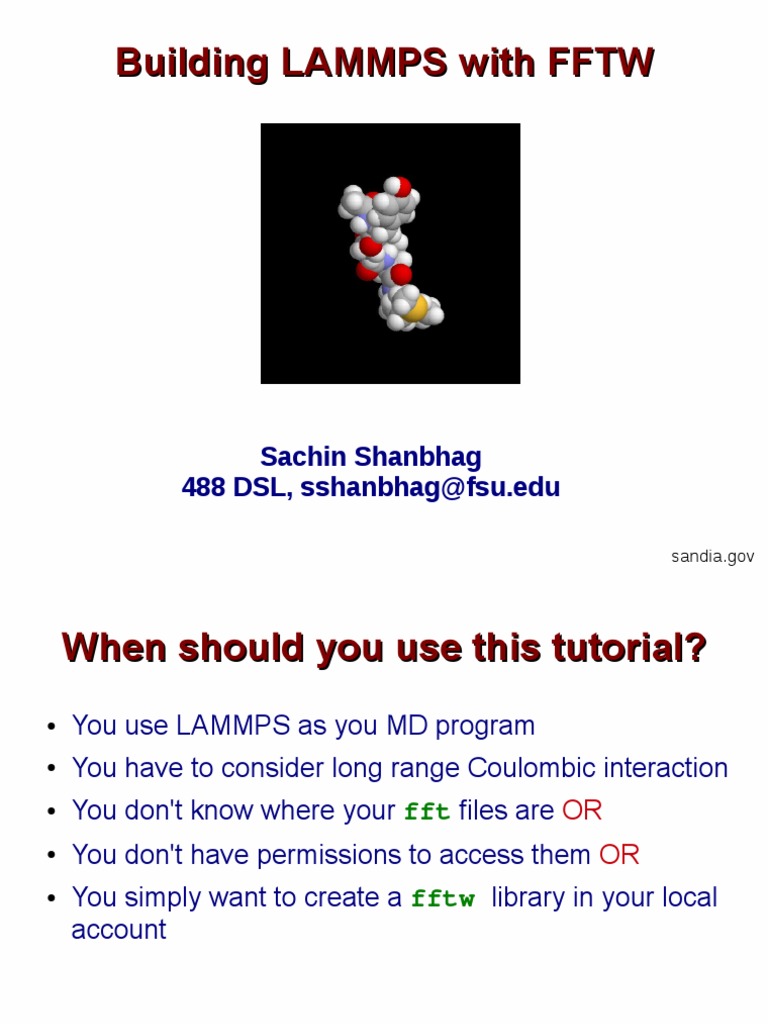 Build LAMMPS with FFTW Guide | PDF | Directory (Computing) | Computer ...